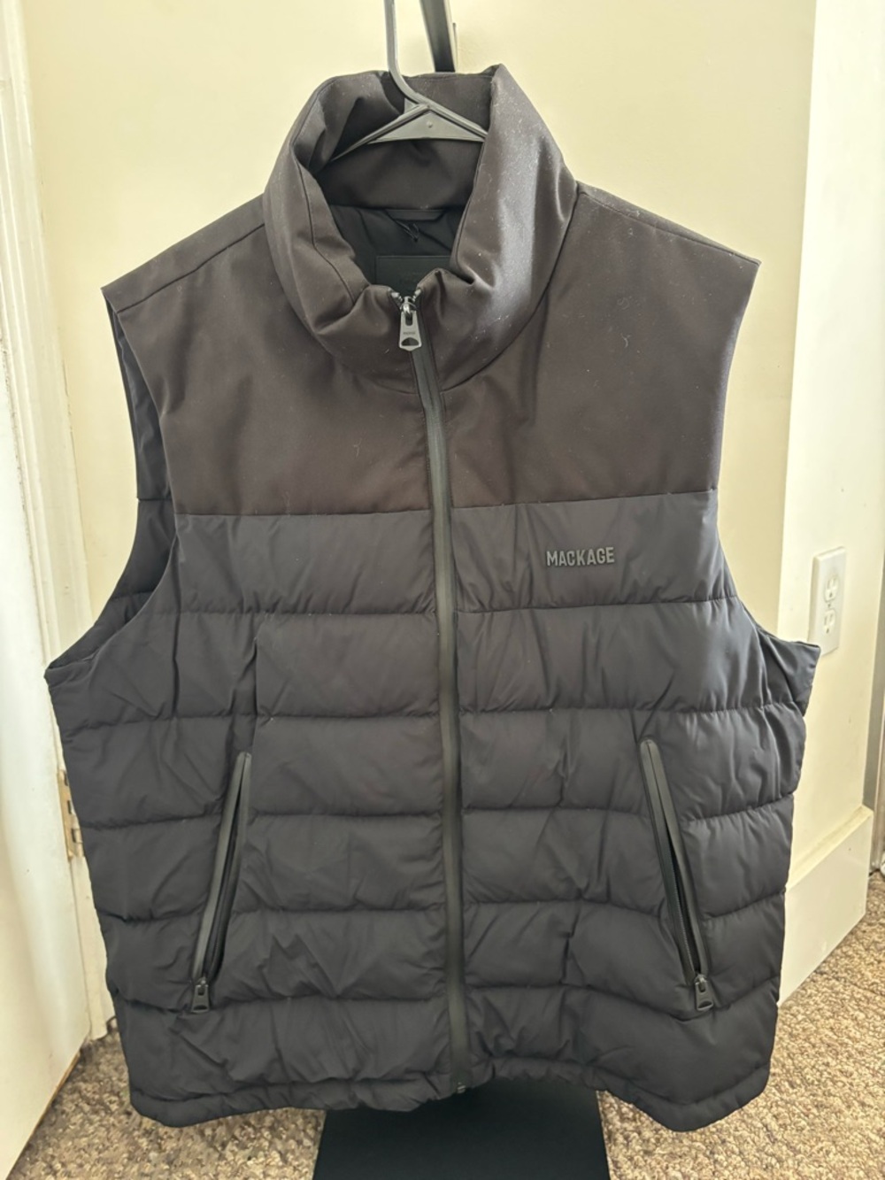 MACKAGE Men's Black Quilted Down Vest
